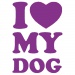 I love my dog Barva: fialová