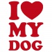 I love my dog Barva: červená